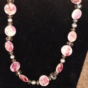 Donna dressler 925 sterling rose quartz necklace